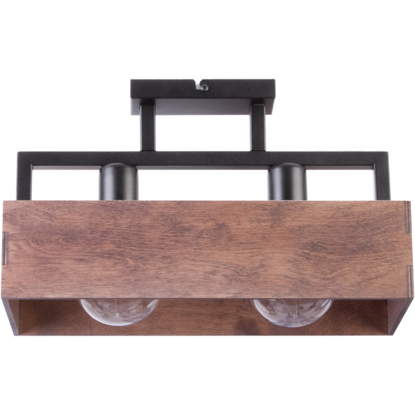 August Grove Basile Wood Semi Flush Mount Wayfair.co.uk